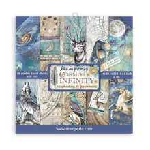 Load image into Gallery viewer, Stamperia - Double-Sided Paper Pad 8"X8" - 10/Pkg - Cosmos Infinity. This package includes 10 Designs/1 Each. Available at Embellish Away located in Bowmanville Ontario Canada.
