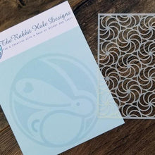 Load image into Gallery viewer, The Rabbit Hole Designs - 6x6 Stencil - Candy Twist. The Rabbit Hole Designs is proud to bring you our Made in the U.S.A 6x6 Stencils that will soon become an essential in your paper crafting and mixed media projects. You can paint, spray, mist, spritz, airbrush, sponge, doodle, mask, and so more!  Available at Embellish Away located in Bowmanville Ontario Canada.
