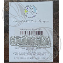 Charger l'image dans la galerie, The Rabbit Hole Designs - Dies - Adventure. This package includes 2 dies, 1 shadow and 1 script. Coordinates with Adventure - Scripty 3x4 Stamp Set. Available at Embellish Away located in Bowmanville Ontario Canada.
