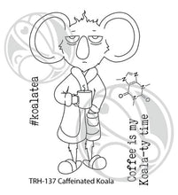 Load image into Gallery viewer, The Rabbit Hole Designs - Stamp Set - Caffeinated - Koala - 3x4. Deeply etched, clear photopolymer stamps for precise placement. Made in USA.  Coordinates with our Caffeinated Koala Die. Available at Embellish Away located in Bowmanville Ontario Canada.
