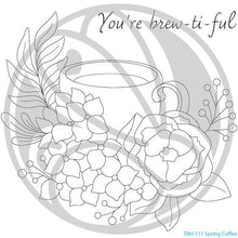 Charger l'image dans la galerie, The Rabbit Hole Designs - Stamp Set - Caffeinated - Spring Coffee - 4x4. Deeply etched, clear photopolymer stamps for precise placement. Made in the USA. Available at Embellish Away located in Bowmanville Ontario Canada.
