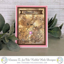 Load image into Gallery viewer, The Rabbit Hole Designs - Stamp Set - 3x4 - Chameleon. Deeply etched, clear photopolymer stamps for precise placement. Made in the USA. Available at Embellish Away located in Bowmanville Ontario Canada. Card design by Lauren Z.
