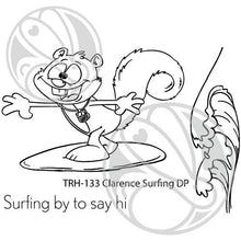 Charger l'image dans la galerie, The Rabbit Hole Designs - Stamp Set - 3x4 - Clarence Surfing. Deeply etched, clear photopolymer stamps for precise placement. Featuring the art of Dustin Pike. Made in USA. Available at Embellish Away located in Bowmanville Ontario Canada.
