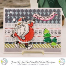 Charger l'image dans la galerie, The Rabbit Hole Designs - Stamp Set - 4x4 - Kringle. Deeply etched, clear photopolymer stamps for precise placement. Made in the USA.  Coordinates with Kringle Dies. Available at Embellish Away located in Bowmanville Ontario Canada. Card design by Jenn G.
