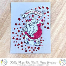 Charger l'image dans la galerie, The Rabbit Hole Designs - Stamp Set - 4x4 - Kringle. Deeply etched, clear photopolymer stamps for precise placement. Made in the USA.  Coordinates with Kringle Dies. Available at Embellish Away located in Bowmanville Ontario Canada. Card design by Kelly B.
