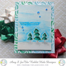 Charger l'image dans la galerie, The Rabbit Hole Designs - Stamp Set - 4x4 - Kringle. Deeply etched, clear photopolymer stamps for precise placement. Made in the USA.  Coordinates with Kringle Dies. Available at Embellish Away located in Bowmanville Ontario Canada. Card design by Amy S.
