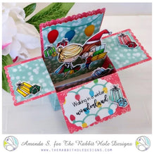 將圖片載入圖庫檢視器 The Rabbit Hole Designs - Stamp Set - 4x8 - Love you More - Christmas Frost. Deeply etched, clear photopolymer stamps for precise placement. Made in the USA.  Coordinates with Love you More - Christmas Frost Dies. Available at Embellish Away located in Bowmanville Ontario Canada. Explosion box designed by Amanda S.
