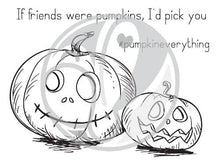 Charger l'image dans la galerie, The Rabbit Hole Designs - Stamp Set - Pumpkin Friends - 3x4. Deeply etched, clear photopolymer stamps for precise placement. Pumpkins 3.505"w X 2.33"h. Made in the USA. Available at Embellish Away located in Bowmanville Ontario Canada.
