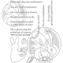 Load image into Gallery viewer, The Rabbit Hole Designs - Stamps - Color my World. Deeply etched, clear photopolymer stamps for precise placement. Exclusive artwork by Tatsiana Zayats. Made in USA. Available at Embellish Away located in Bowmanville Ontario Canada.
