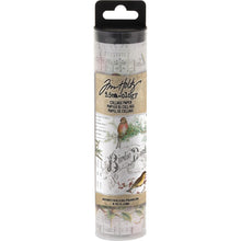 Load image into Gallery viewer, Tim Holtz - Advantus - Idea-Ology - Collage Paper 6"X6yds - Aviary. A roll of semi-transparent paper that can be used to collage. This package contains one 6 yard roll of 6 inch collage paper. Imported. Available at Embellish Away located in Bowmanville Ontario Canada.
