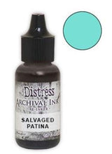 Charger l'image dans la galerie, Tim Holtz® Re-Inkers can be used to re-ink Distress Archival Ink Pads, which are sold separately. They are Acid Free, Non-Toxic and Fade Resistant. Package contains one Tim Holtz® Distress® Archival Re-Inker, 0.5 ounces. Available in assorted colors, each sold separately. Made in the USA. Available at Embellish Away located in Bowmanville Ontario Canada. Salvaged Patina.
