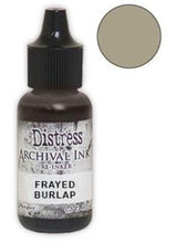 Charger l'image dans la galerie, Tim Holtz® Re-Inkers can be used to re-ink Distress Archival Ink Pads, which are sold separately. They are Acid Free, Non-Toxic and Fade Resistant. Package contains one Tim Holtz® Distress® Archival Re-Inker, 0.5 ounces. Available in assorted colors, each sold separately. Made in the USA. Available at Embellish Away located in Bowmanville Ontario Canada. Frayed Burlap.
