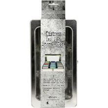 Load image into Gallery viewer, Tim Holtz - Distress Ink Pad Tin. The ideal storage for Tim Holtz Distress Ink Pads and Distress Oxide Ink Pads (sold separately). Organize and transport ink pads easily in this convenient tin. Features a clear window and hinged metal closure. Available at Embellish Away located in Bowmanville Ontario Canada.
