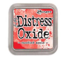 Load image into Gallery viewer, Tim Holtz - Distress Oxide Pad - Large. Create an aged look on papers, fibers, photos and more! This package contains one 2-1/4x2-1/4 inch ink pad. Comes in a variety of distressed colors. Each sold separately. Available at Embellish Away located in Bowmanville Ontario Canada. Candied Apple
