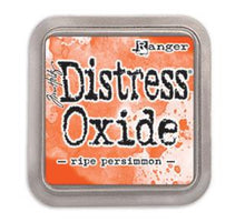 Load image into Gallery viewer, Tim Holtz - Distress Oxide Pad - Large. Create an aged look on papers, fibers, photos and more! This package contains one 2-1/4x2-1/4 inch ink pad. Comes in a variety of distressed colors. Each sold separately. Available at Embellish Away located in Bowmanville Ontario Canada. Ripe Persimmon
