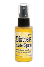 將圖片載入圖庫檢視器 Tim Holtz - Distress Oxide Spray. Creates oxidized effects when sprayed with water. Use for quick and easy ink coverage on porous surfaces. Spray through stencils, layer colors, spritz with water and watch the color mix and blend.  Available at Embellish Away located in Bowmanville Ontario Canada. Mustard Seed
