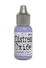 Charger l'image dans la galerie, Tim Holtz-Ranger Distress Oxides Reinkers. This water-reactive dye and pigment ink fusion creates an oxidized effect when sprayed with water. Use to re-ink Distress Oxide Ink Pads (sold separately). Available at Embellish Away located in Bowmanville Ontario Canada. Shaded Lilac
