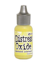 Charger l'image dans la galerie, Tim Holtz-Ranger Distress Oxides Reinkers. This water-reactive dye and pigment ink fusion creates an oxidized effect when sprayed with water. Use to re-ink Distress Oxide Ink Pads (sold separately). Available at Embellish Away located in Bowmanville Ontario Canada. Squeezed Lemonade
