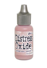 Charger l'image dans la galerie, Tim Holtz-Ranger Distress Oxides Reinkers. This water-reactive dye and pigment ink fusion creates an oxidized effect when sprayed with water. Use to re-ink Distress Oxide Ink Pads (sold separately). Available at Embellish Away located in Bowmanville Ontario Canada. Victorian Velvet
