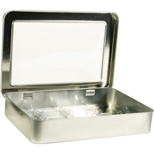 Load image into Gallery viewer, Tim Holtz - Mini Distress Ink Storage Tin - Holds 12. Ideal storage solution for mini distress ink pads! Organize and transport easily in a convenient clear windowed hinged tin. This package contains one 1x6.25x4.25 inch storage tin that will hold up to twelve mini inks. Imported. Available at Embellish Away in Bowmanville Ontario Canada..
