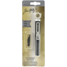 Load image into Gallery viewer, Tim Holtz - Retractable Craft Knife W/3 Blades. Perfect for crafting, rubber stamping and scrapbooking! This package contains one retractable craft knife and two spare blades. WARNING: Sharp edge. Imported. Available at Embellish Away located in Bowmanville Ontario Canada.
