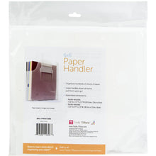 Load image into Gallery viewer, Totally-Tiffany - Paper Handler - 6"x6". The smallest paper handler, this 6x6 version is a cute little powerhouse of organization. Holds hundreds sheets of paper. This package contains one 7.25x7.5x2.5 inch paper handler. Imported. Available at Embellish Away located in Bowmanville Ontario Canada.
