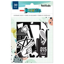 Cargar imagen en el visor de la galería, Vicki Boutin - Mixed Chipboard Shapes - 30/Pkg - Print Shop. Includes 50 die-cut cardstock pieces. Available at Embellish Away located in Bowmanville Ontario Canada.
