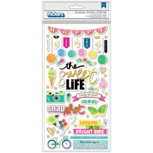 Cargar imagen en el visor de la galería, American Crafts - Vicki Boutin - Sweet Rush - Thickers Stickers - 107/Pkg - The Sweet Life Phrase &amp; Icon/Chipboard. Available at Embellish Away located in Bowmanville Ontario Canada.
