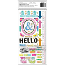 Cargar imagen en el visor de la galería, American Crafts - Vicki Boutin - Sweet Rush - Thickers Stickers - 107/Pkg - The Sweet Life Phrase &amp; Icon/Chipboard. Available at Embellish Away located in Bowmanville Ontario Canada.
