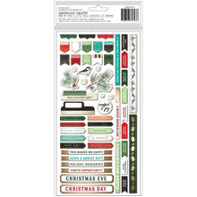 Cargar imagen en el visor de la galería, American Crafts - Vicki Boutin - Warm Wishes - Thickers Stickers 98/Pkg - Merry &amp; Bright Phrases &amp; Icons/Chipboard. Available at Embellish Away located in Bowmanville Ontario Canada.
