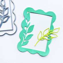 Load image into Gallery viewer, Catherine Pooler - Dies - Vine &amp; Frame. The Vine &amp; Frame Die will create a gorgeous layer or decorative addition, too. Outer frame measures: 4 1/2" x 3 1/4". Illustrated by Traci Reed. Available at Embellish Away located in Bowmanville Ontario Canada.
