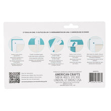 Cargar imagen en el visor de la galería, We R Memory - Book Cover Guide - Mint. Perfect book board placement, consistent gaps, trim corners at the proper angle, easily round corners and mark spot for elastic closure. It also includes a scan code for detailed instructions. Available at Embellish Away located in Bowmanville Ontario Canada.

