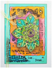 Load image into Gallery viewer, Woodware - Clear Singles Stamp - Ancient Mandala. A beautiful design that is so much fun to colour by hand. Size: 6.75x 5.5 inches. Available at Embellish Away located in Bowmanville Ontario Canada.
