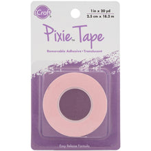 Load image into Gallery viewer, iCraft - Pixie Tape - Removable Tape - 1"X20yd. This easy-release, translucent, removable tape doesn't leave any adhesive residue behind. iCraft Pixie Tape peels cleanly without tearing paper, yet is durable enough for a wide range of creative techniques. Ideal for anyone who stencils, die cuts or uses an electronic cutter, iCraft Pixie Tape can provide a temporary hold for tools and materials. Available at Embellish Away located in Bowmanville Ontario Canada.
