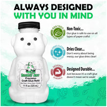 Load image into Gallery viewer, Bearly Art - Precision Craft Glue - The Refill.11 Fl Oz Bear Refill. CLEAR-DRYING, WRINKLE &amp; CLUMP RESISTANT, NON-TOXIC &amp; FREEZE/THAW STABLE. Available at Embellish Away located in Bowmanville Ontario Canada.
